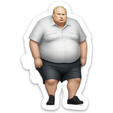 Vladimir Poutine morbidly obese full body sticker