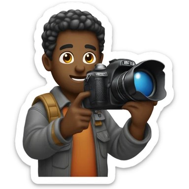 🤨 holding a camera that’s taking a picture sticker