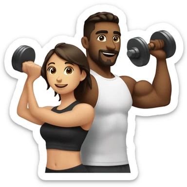 Bf and gf lifting weights. Bf spotting sticker