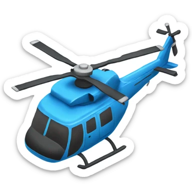 A blue helicopter cute sticker
