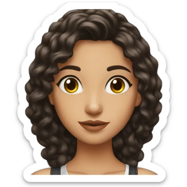 safia lovely brunette sticker