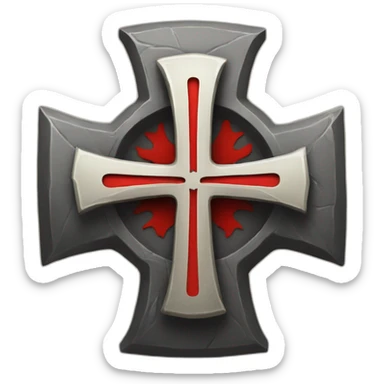Templar cross sticker