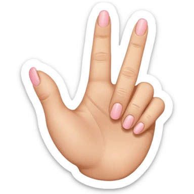 Hand with only middle finger, thumb, and pinky out sticker