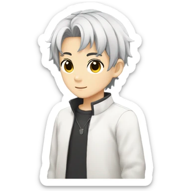 Black Hair Neko Anime Boy sticker