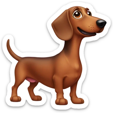 sausage dog sticker