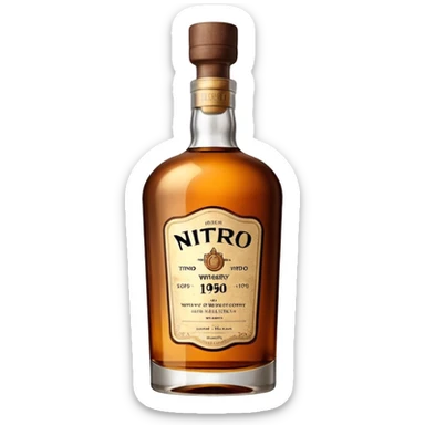 Whiskey Flasche MIT DER AUFSCHRIFT NITRO WHISKY 1990 sticker