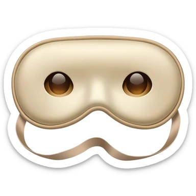 silk beige sleep mask sticker