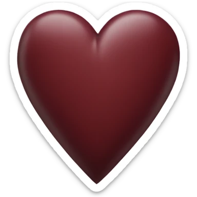 maroon heart  sticker