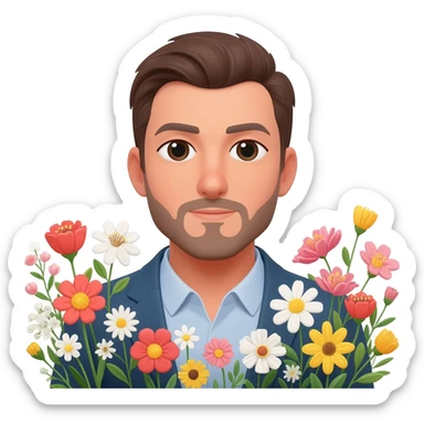 Man in Flowers emoji sticker