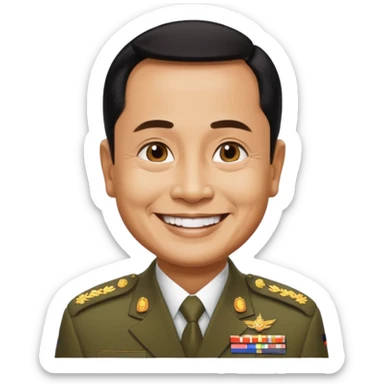 Thai military former dictator Prayut as emoji sticker