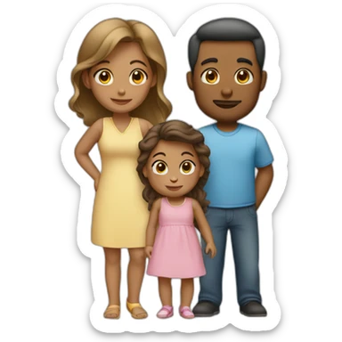 1man 1woman 1girl 1baby sticker