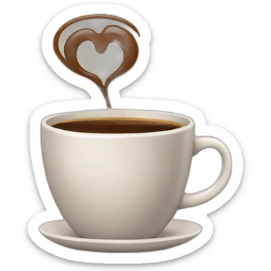 a coffee cup drinking coffee sticker