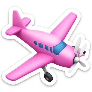 Pink plane  sticker