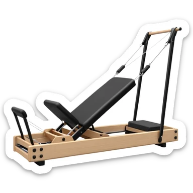 pilates reformer, side view sticker