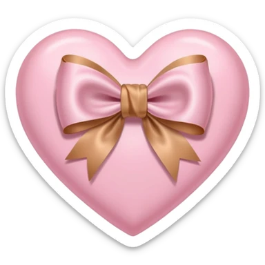 Baby pink heart with a light Carmel color boe sticker