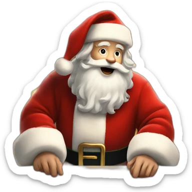 father christmas gambling sticker