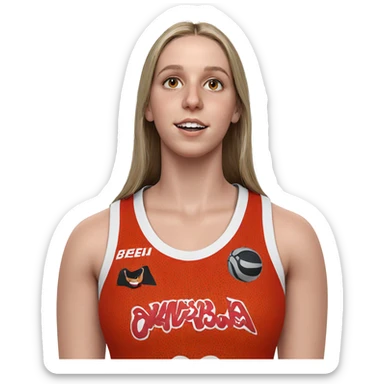 basketball girl in sportswear sticker
