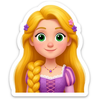Rapunzel princess sticker