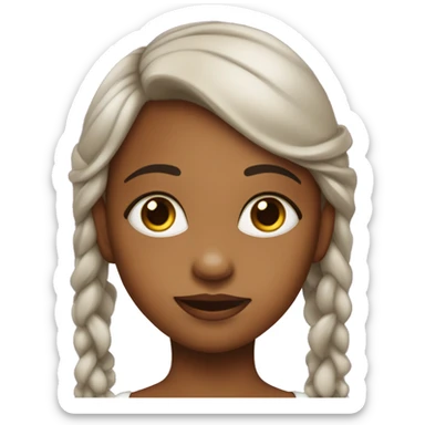 Una niña peli negra piel morenita ojos marrones pelo lacio  sticker