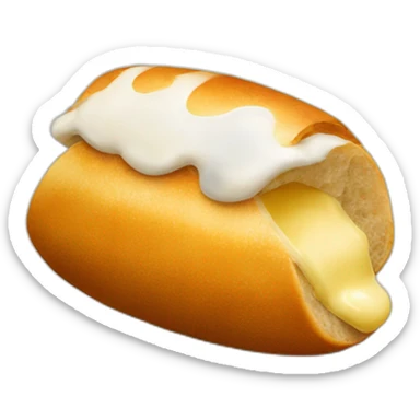 bolillo con crema sticker