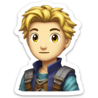 Isaac from golden sun sticker