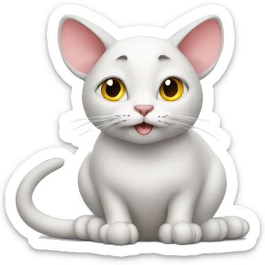 Cat and mouse  sticker