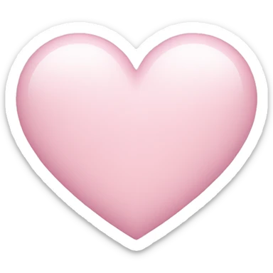 light pink heart  sticker