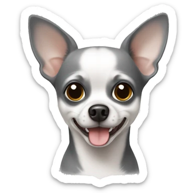 Grey and white chihuahua sticker