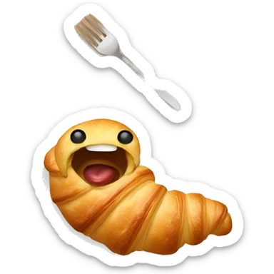 croissant eating croissant sticker
