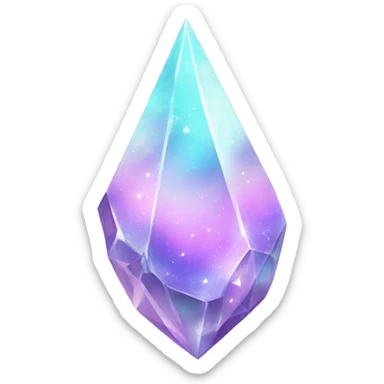 Pastel nebula crystal shard gem sticker