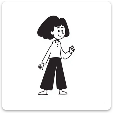 Ava as a hand-drawn doodle, playful and casual style sticker