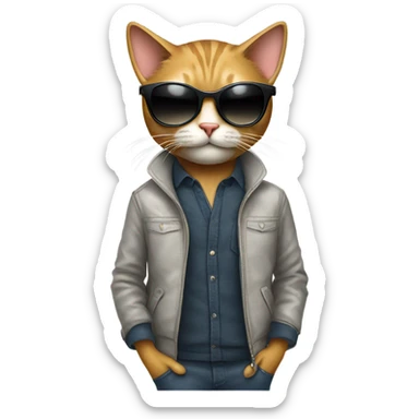 Cool cat sticker