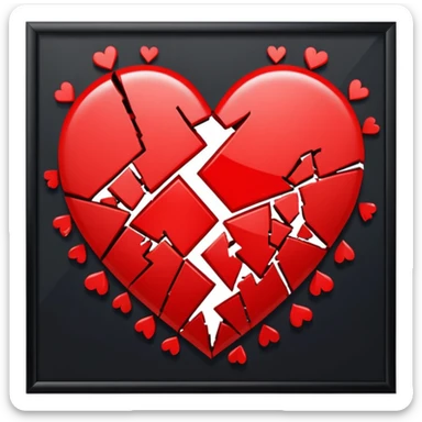 Black heartbreak from the middle sticker