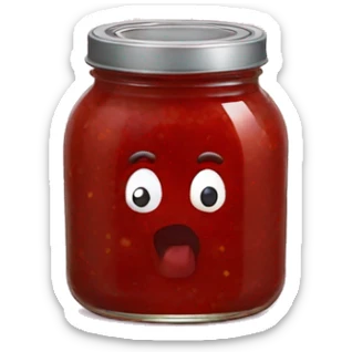 love sauce inside a jam jar sticker