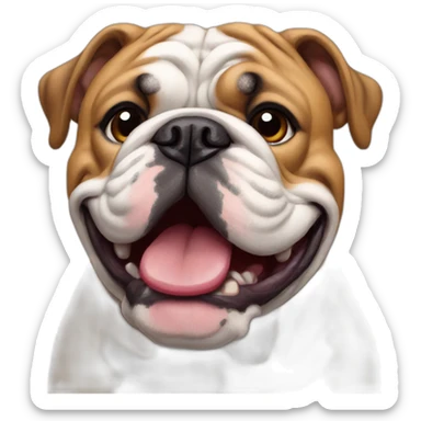 birthday english bulldog sticker