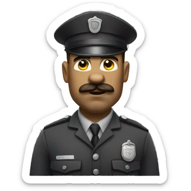 buff correctional officer shrek with a mustache sticker