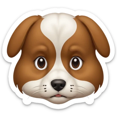 dog showing Sadness - feeling of sorrow or unhappiness sticker
