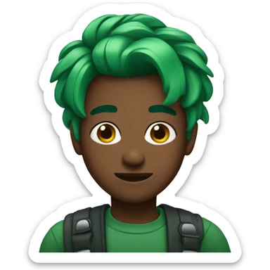 🤦🏾‍♂️ with green hair sticker