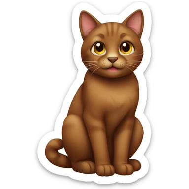 brown cat sticker