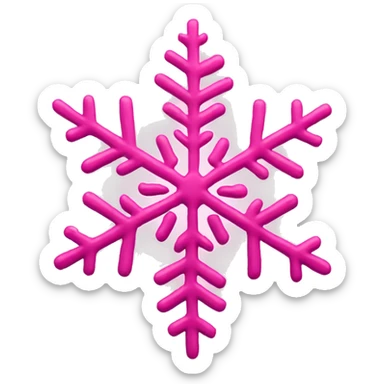 pink snowflake sticker