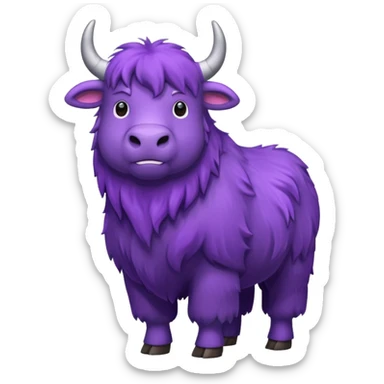 a purple yak sticker