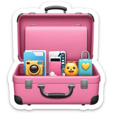 girly travel items sticker