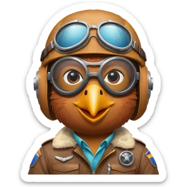 Singing bird pilot sticker