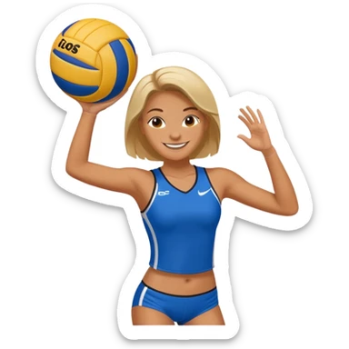 Stella playing volleyball sticker