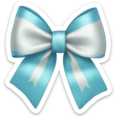 light blue bow sticker
