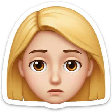 face that is looking concerned sticker