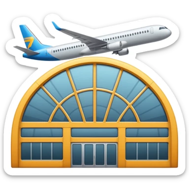 airport building , planes sticker