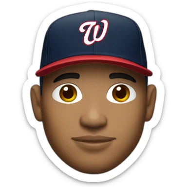 Light skinned Man with Washington nationals hat sticker
