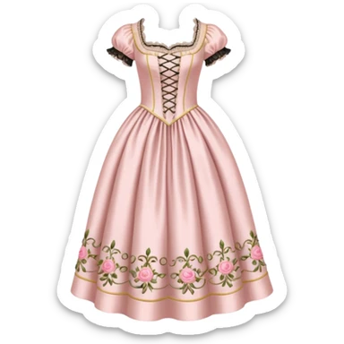 rococo pale pink dress sticker