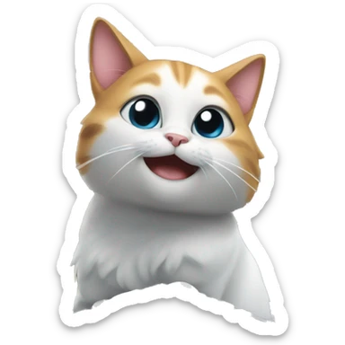 Cat on a skyscraper  sticker